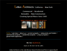 Tablet Screenshot of lebonarchitects.com